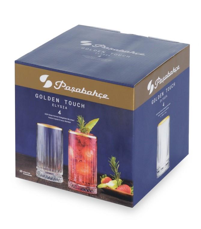 Kozarec Elysia / 28cl / 4kos / zlati rob