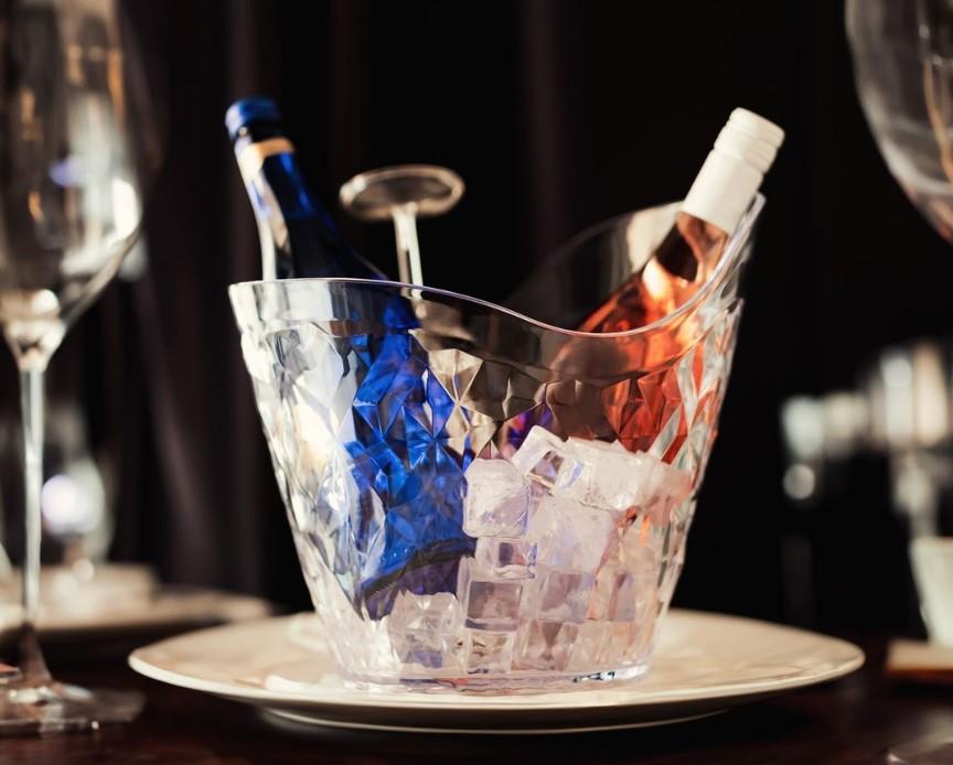 Posoda za led in steklenice / 28x24x25cm / Prisma / Prozorna