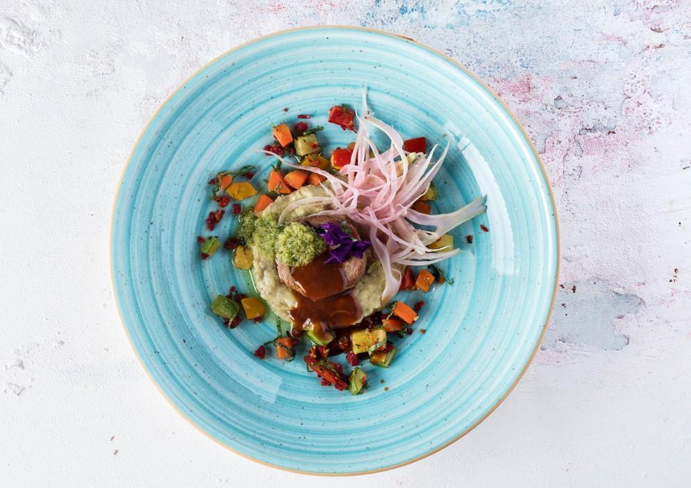 Aqua globoki krožnik Bloom / 25cm / 1300ml / 6kos