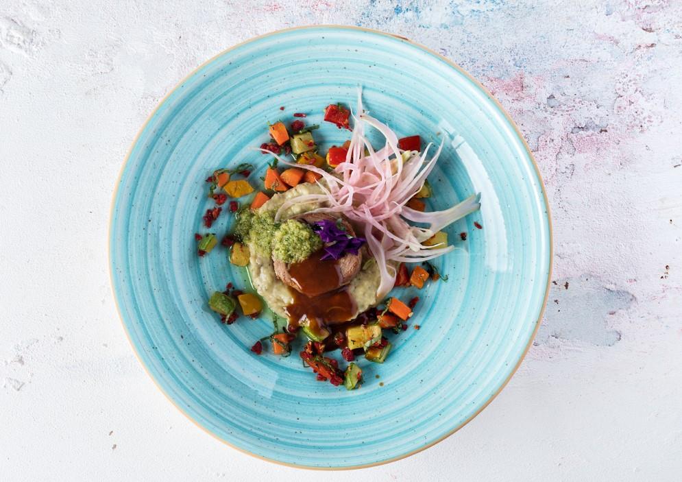 Aqua globoki krožnik Bloom / 28cm / 1700ml / 6kos