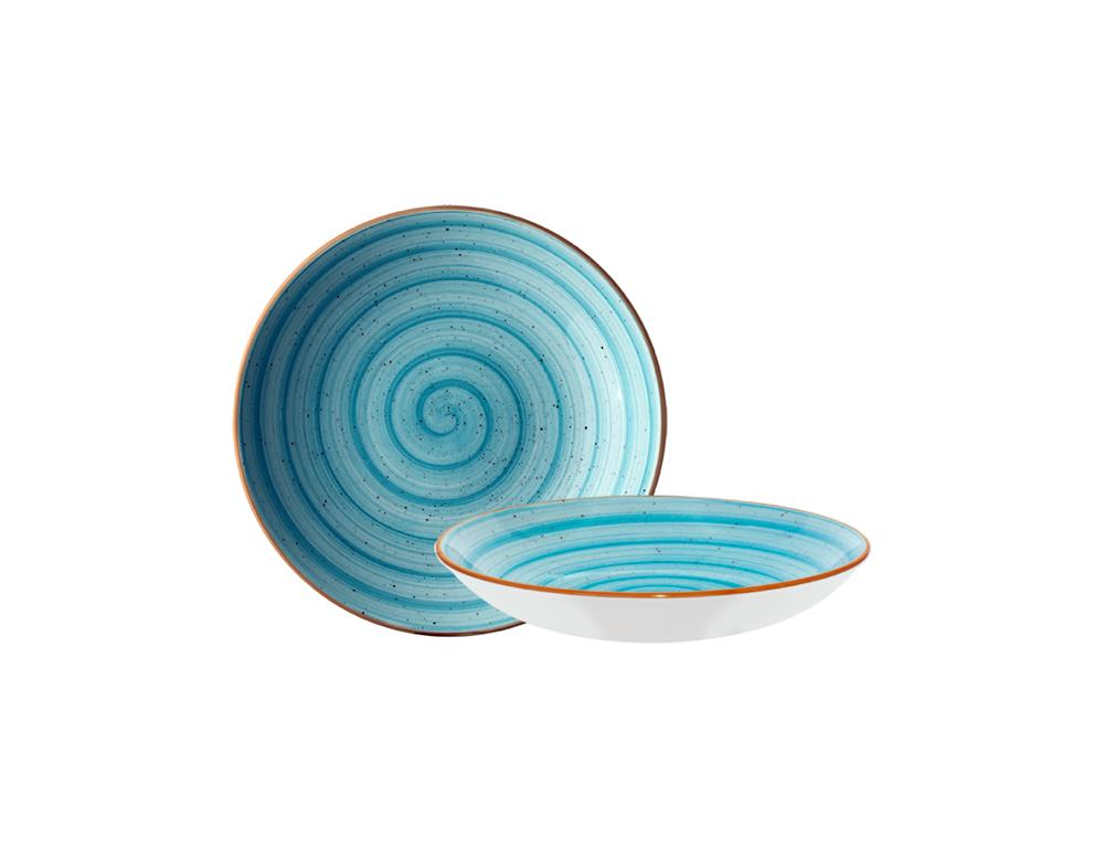 Aqua globoki krožnik Bloom / 23cm / 1000ml / 6kos