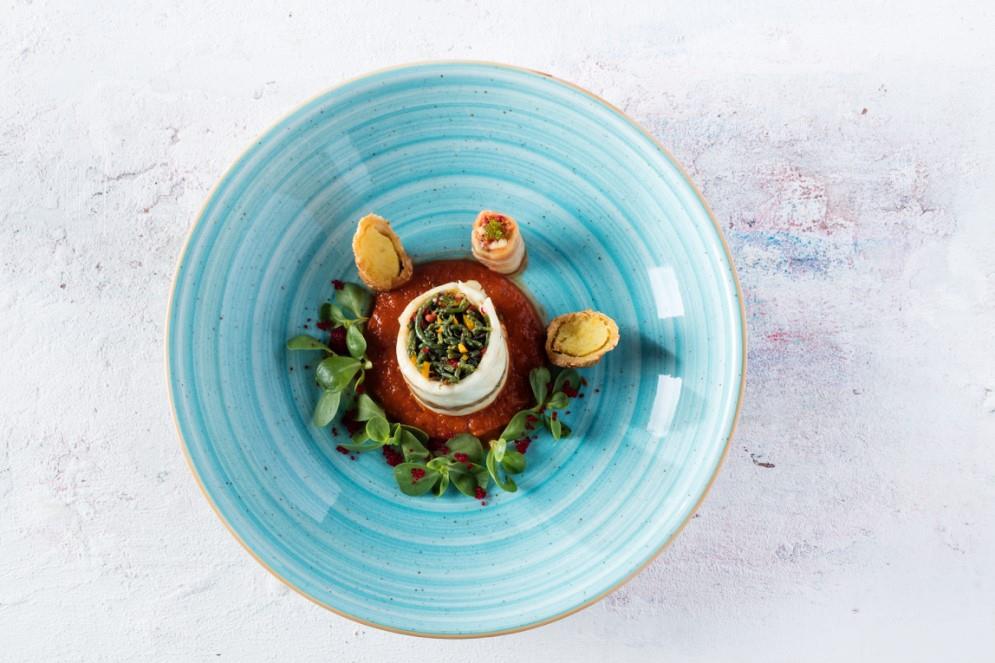 Aqua globoki krožnik Bloom / 23cm / 1000ml / 6kos