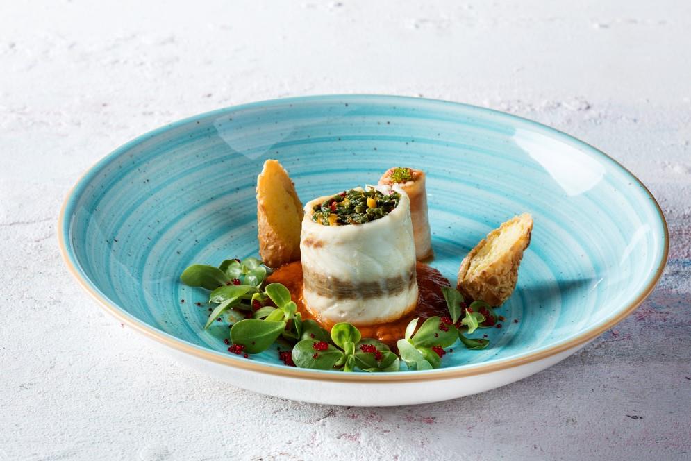 Aqua globoki krožnik Bloom / 23cm / 1000ml / 6kos