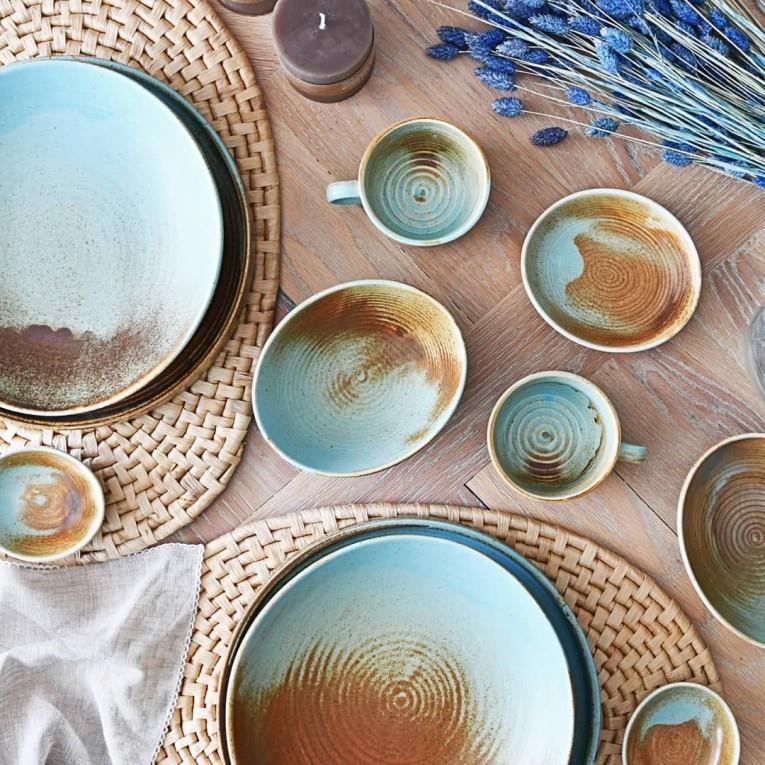 Coral skleda / 19cm / 12kos