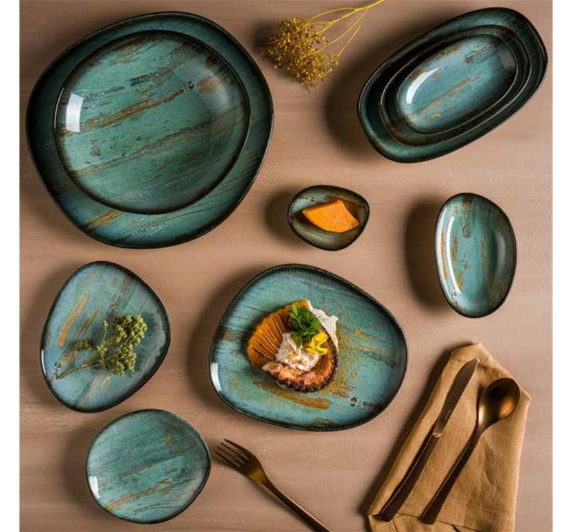 Madera plitki krožnik Gourmet / 21cm / 12kos