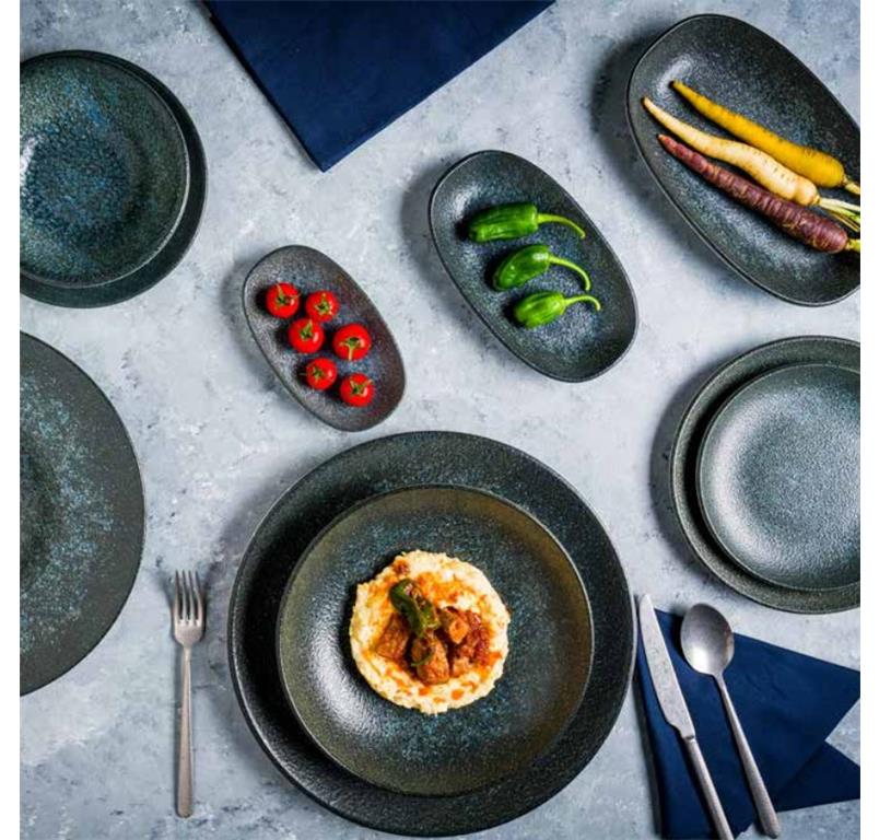 Vega ovalni krožnik gourmet / 19x11cm / 12 kos