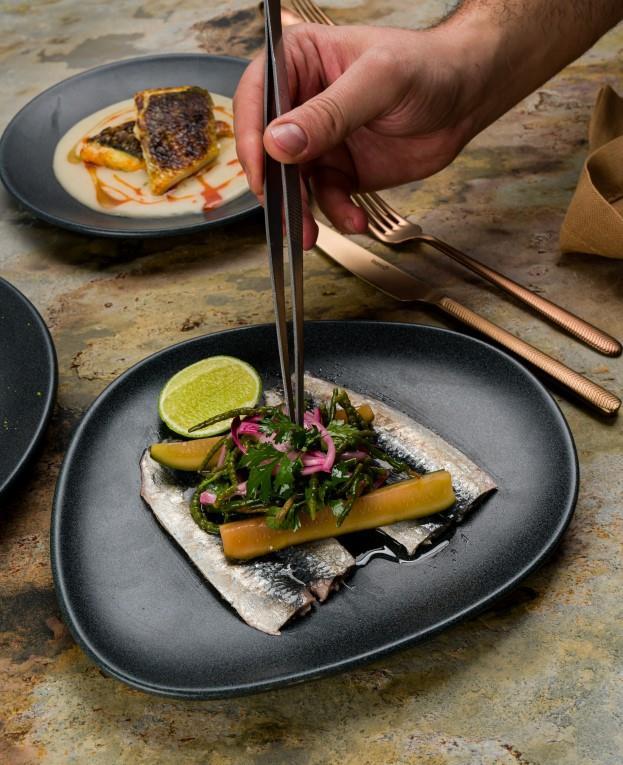 Graphite plitki krožnik Vago / 29cm / 6 kos