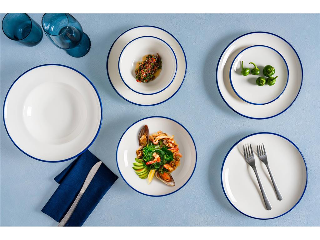 Linea Blue plitki krožnik Gourmet / 27cm / 12 kos