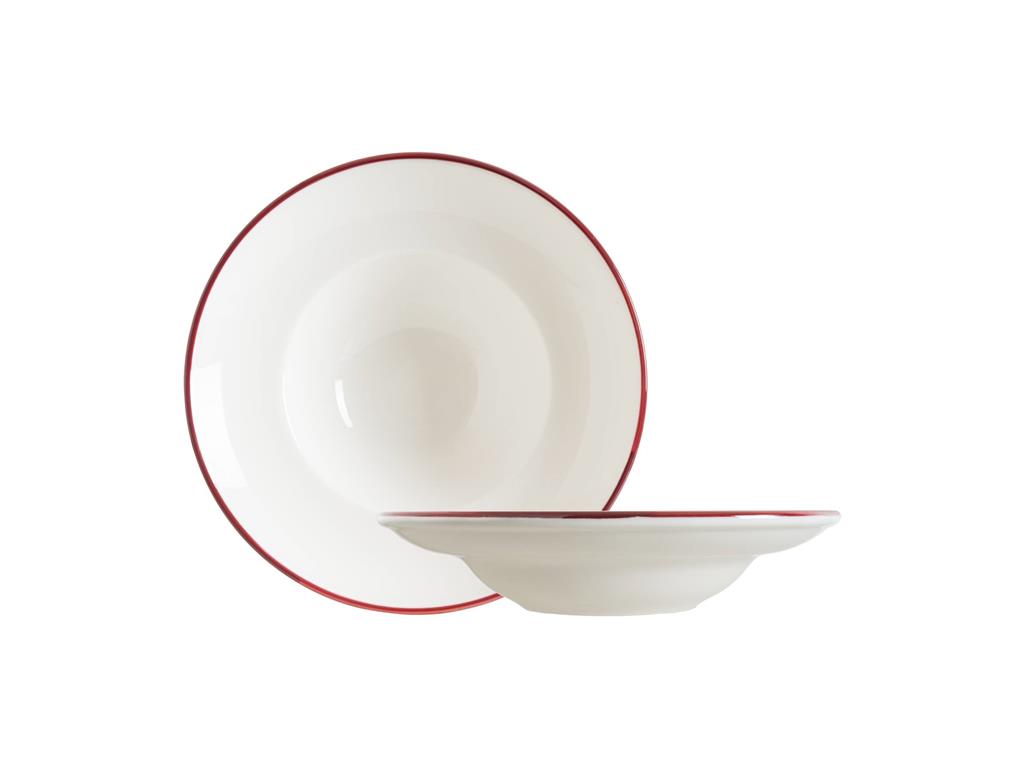 Linea Burgundy globoki krožnik Gourmet / 24cm / 400ml / 6kos