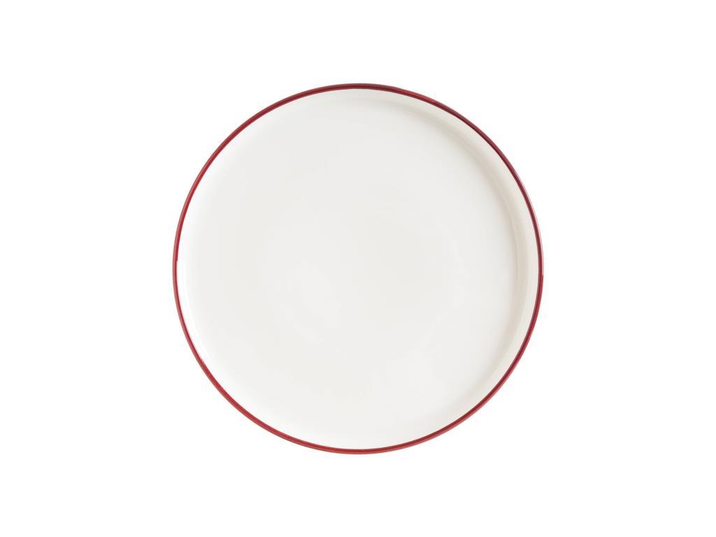 Linea Burgundy plitki krožnik Gourmet / 21cm / 12 kos
