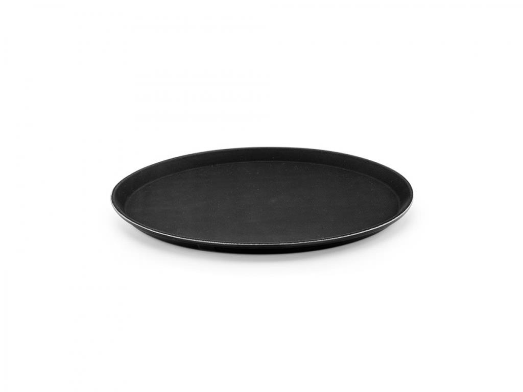 Natakarski pladenj / 40cm / črn / nedrseč / okrogel