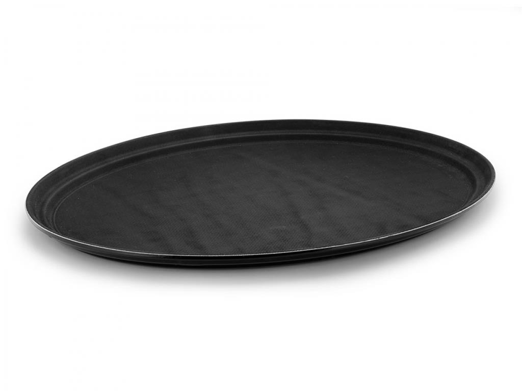 Natakarski pladenj / 68x56cm / črn / nedrseč / oval