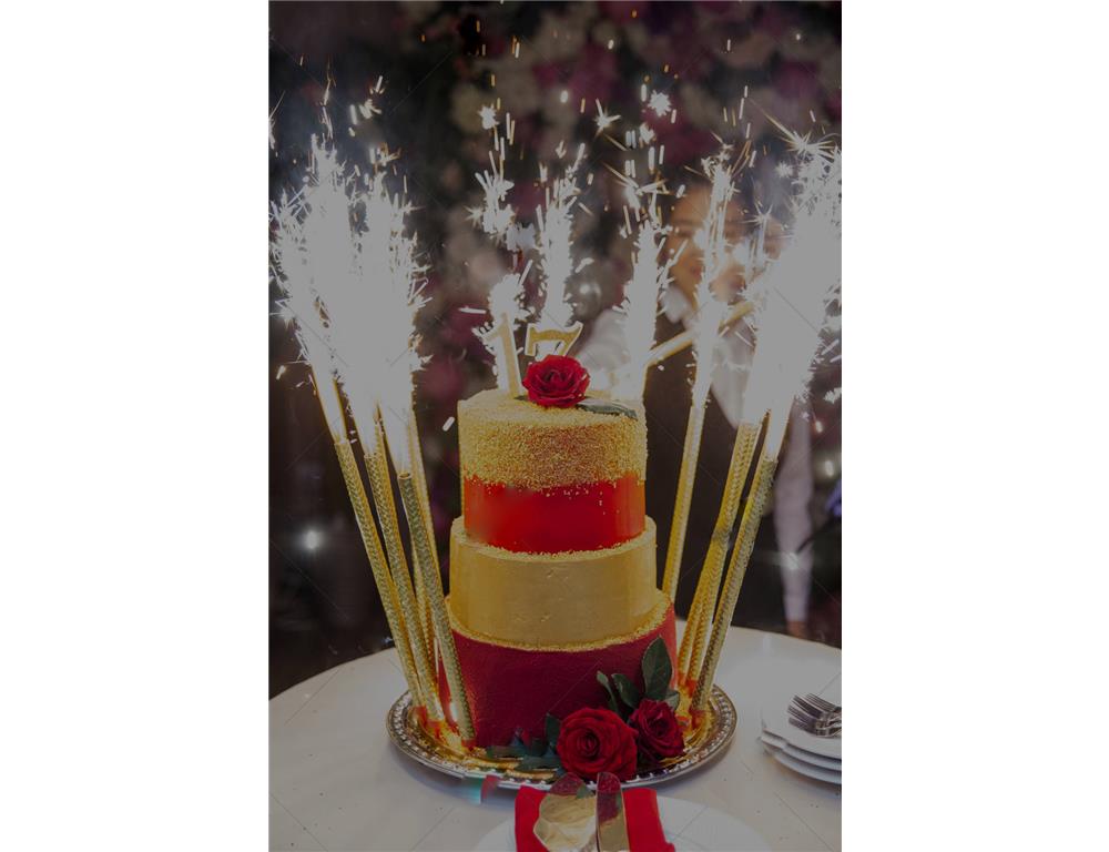 Ognjemet fontana za torto / 25cm / 4kos