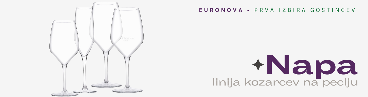 Napa - kozarci za vino z oznako za volumen