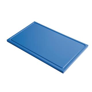 Deska za rezanje / 40x30x1,5cm / z utorom / modra