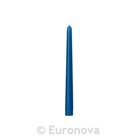 Koničaste (antične) sveče / modra / 50kos / 25cm / 7ur