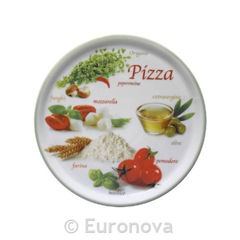 Pizza krožnik Napoli / 33cm / Foods zelen / 6kos