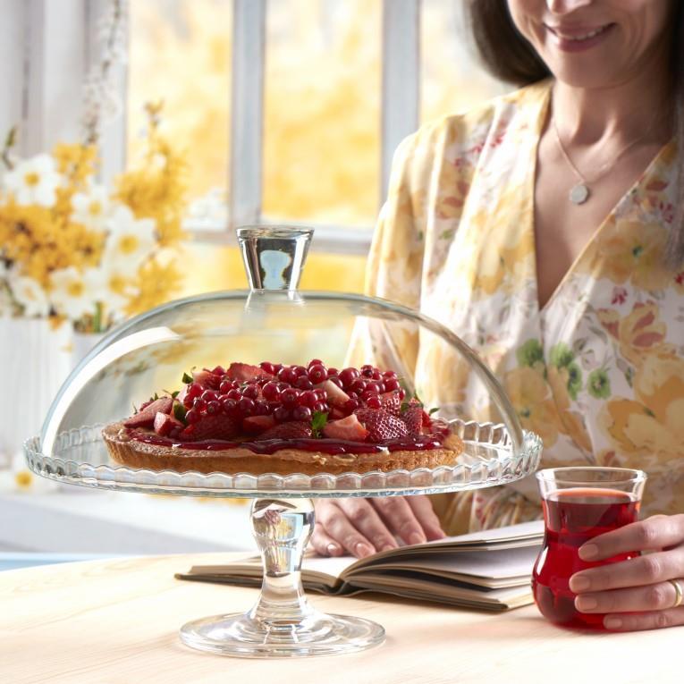 Patisserie Cake Stand with Cover Pasabahce