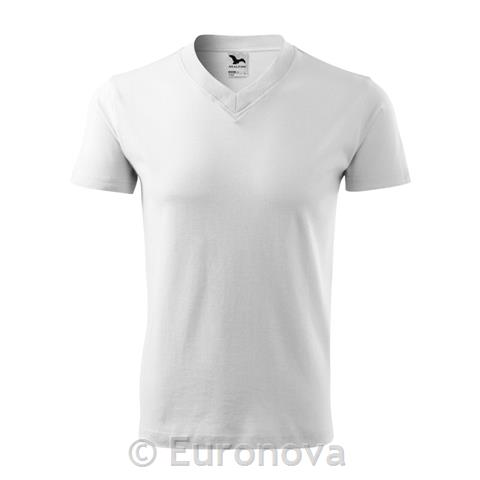 Majica bela v-izrez / XXL